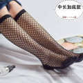 2019 New desgin hot sale women cheap black knee high boot silk socks stockings